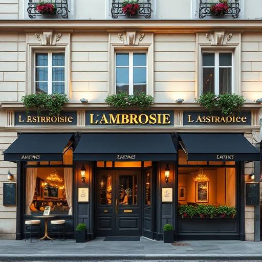 Faäade du restaurant L'Ambroisie à Paris