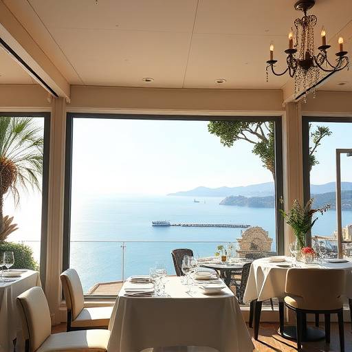 Vue panoramique du restaurant Mirazur à Menton